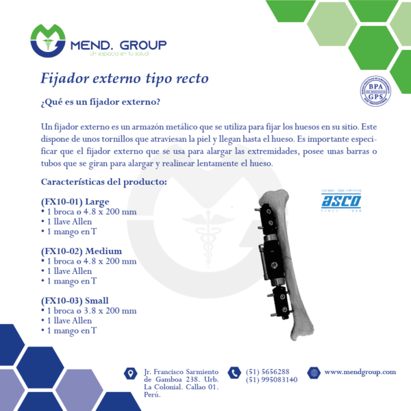 Ficha tecnica fijador externo tipo recto