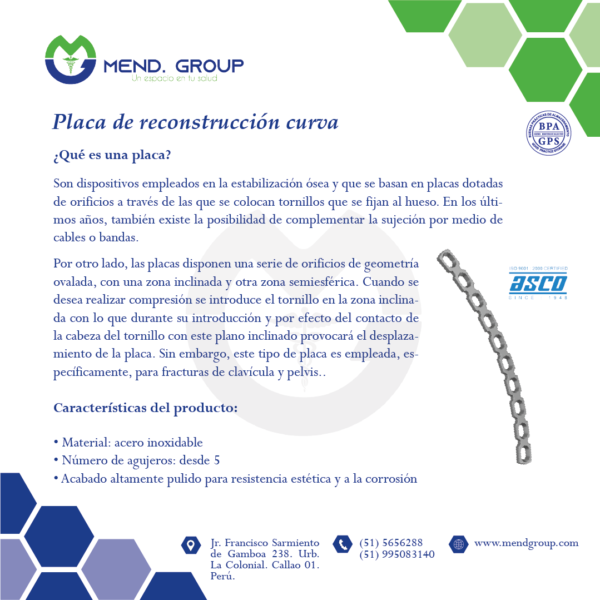 Ficha tecnica placa de reconstrucción curva
