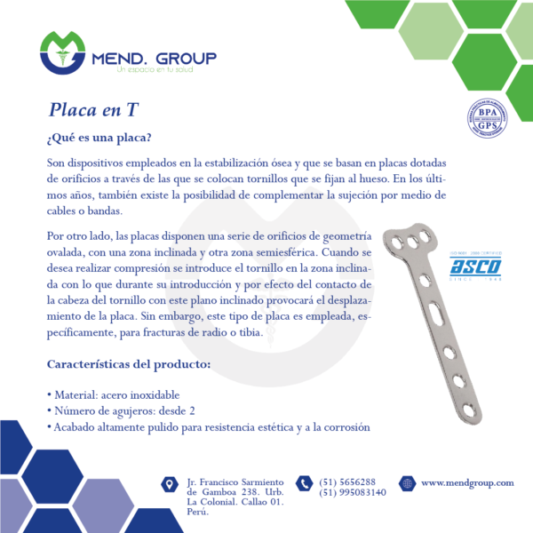 Ficha tecnica placa en T